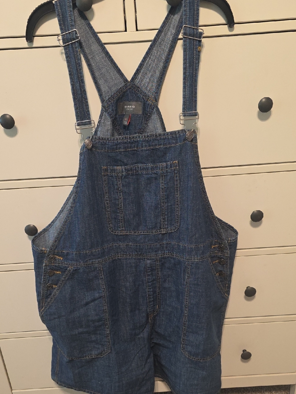 Torrid Classic Blue Denim Short Overalls